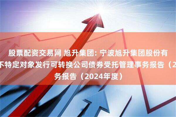 股票配资交易网 旭升集团: 宁波旭升集团股份有限公司向不特定对象发行可转换公司债券受托管理事务报告（2024年度）